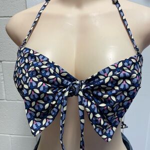 Zara Halter to Stripe Bikini Top, S